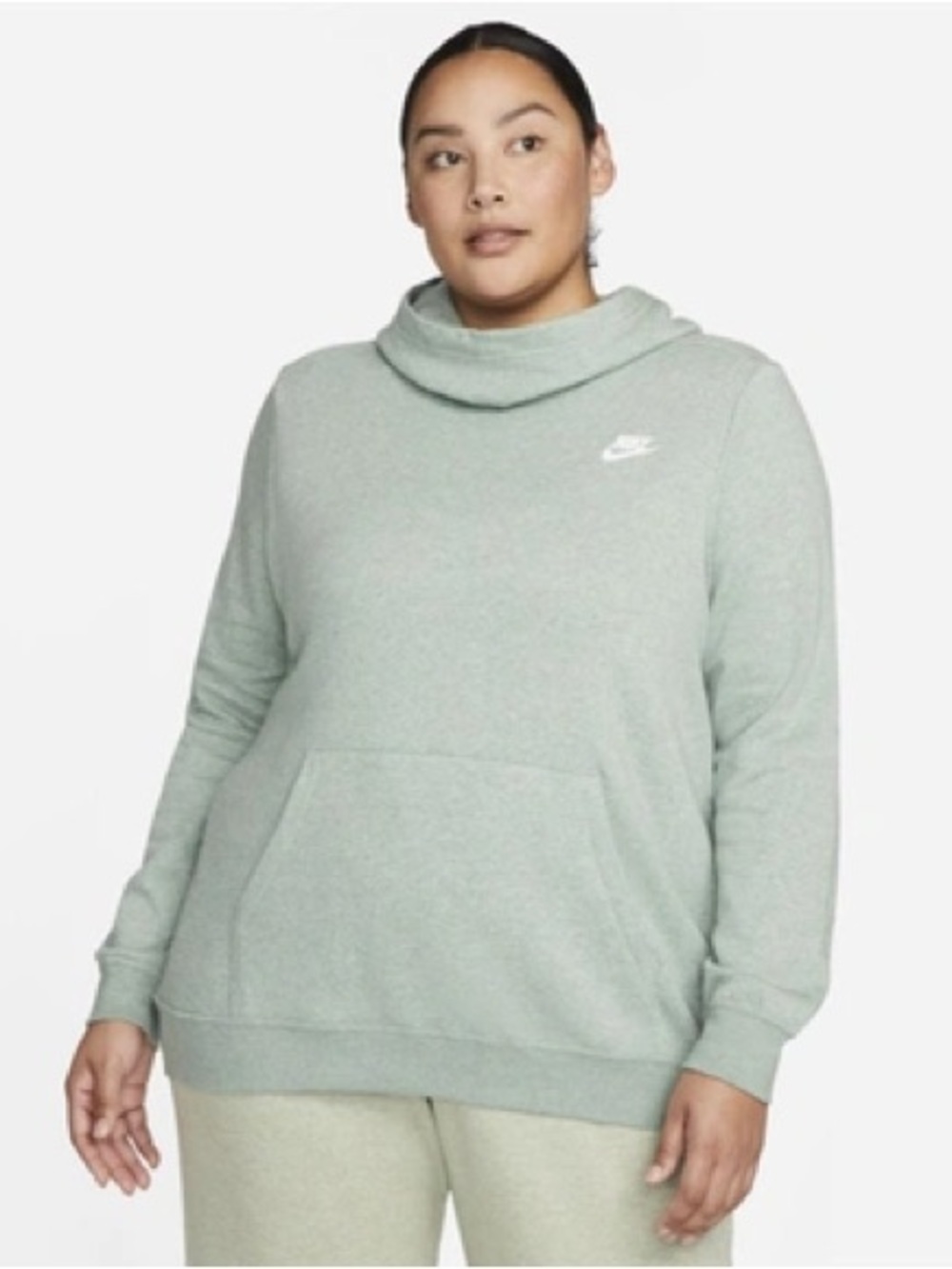 Nike Fleece Funnel-neck Hoodie Sage Green XL